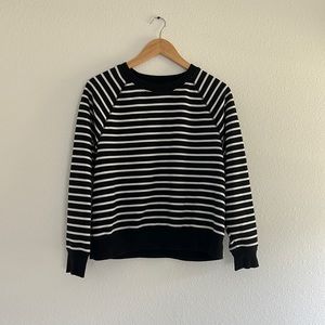 Size M Old Navy Black/White Striped Sweatshirt